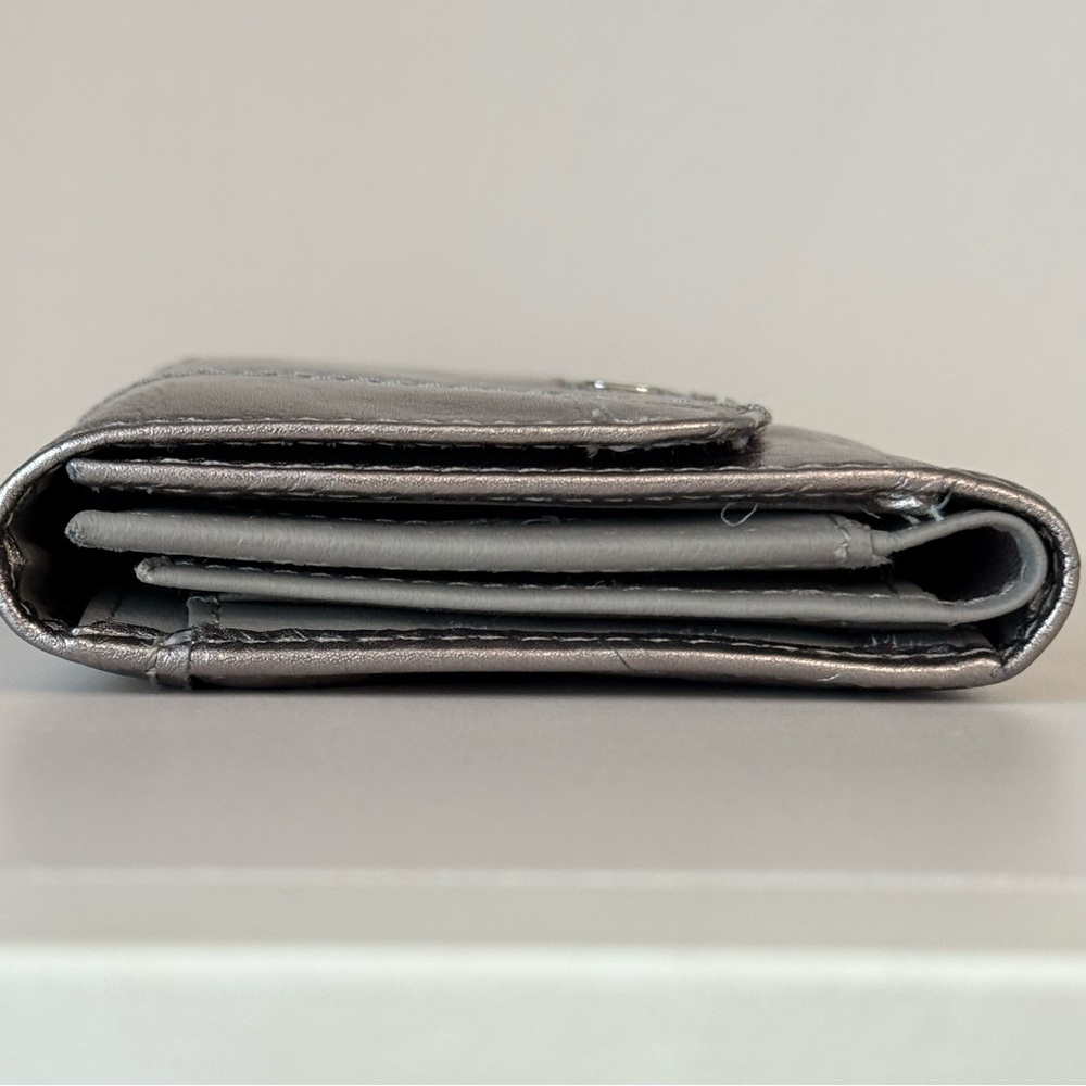 Fossil Y2K Metallic Silver Wallet, extra insert 7x4 - Picture 7 of 16